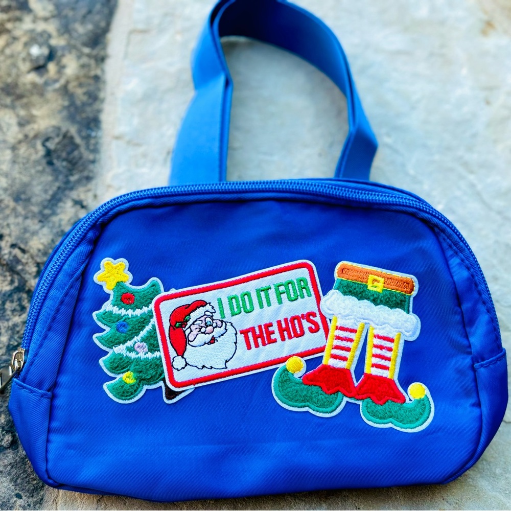I Do It For the Ho's Original Christmas Fanny Pack Embroidered Patches